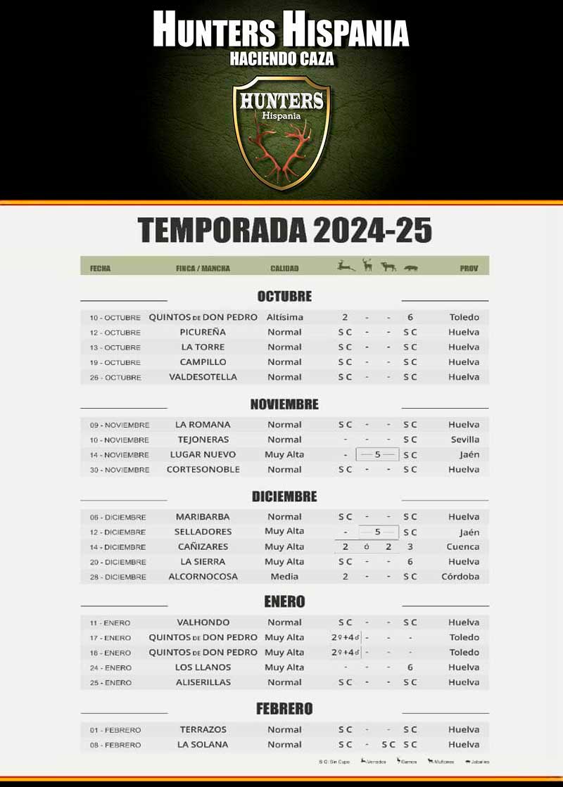 Programa Monterias Hunters Hispania