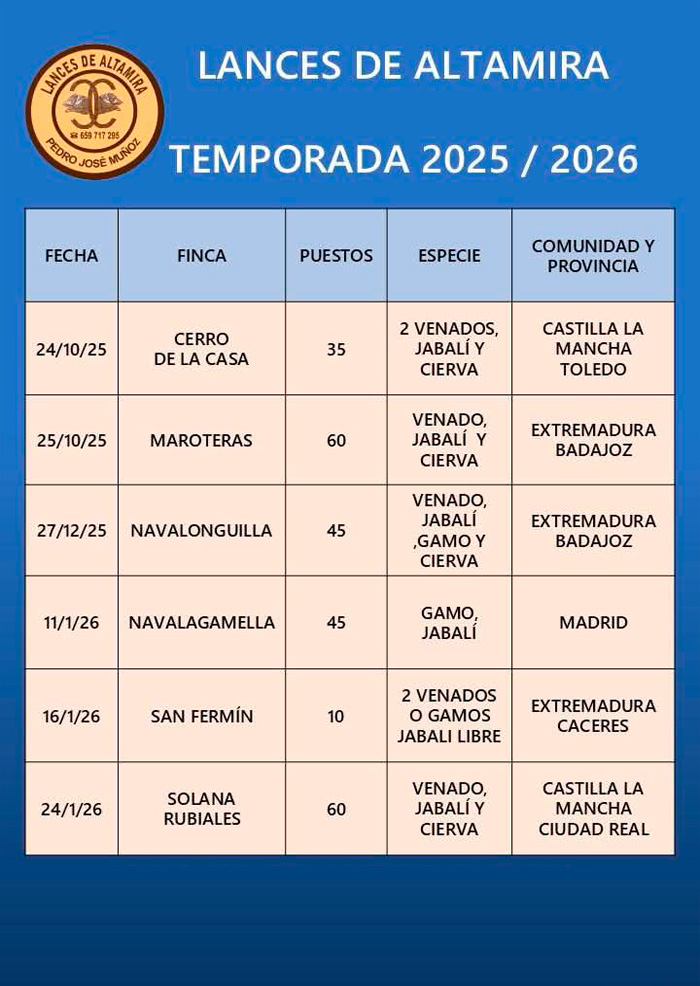 Programa Monterias Lances de Altamira 2025