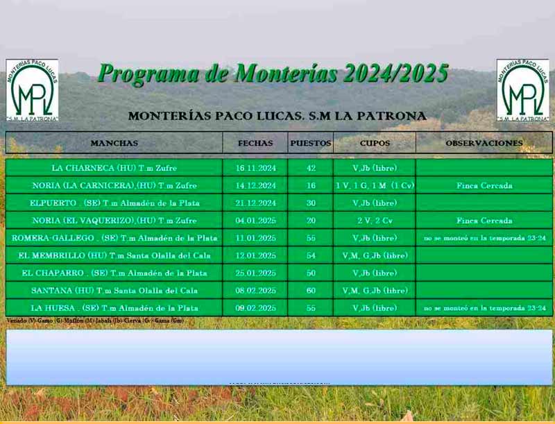 Programa de Monterias paco lucas