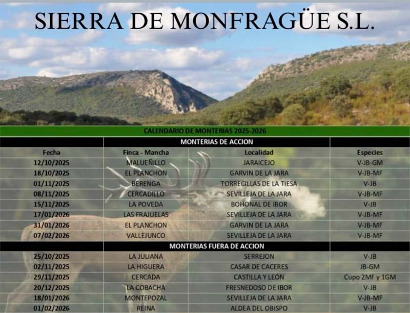 Programa de Monterias Monterias Riquelme 2022 2023