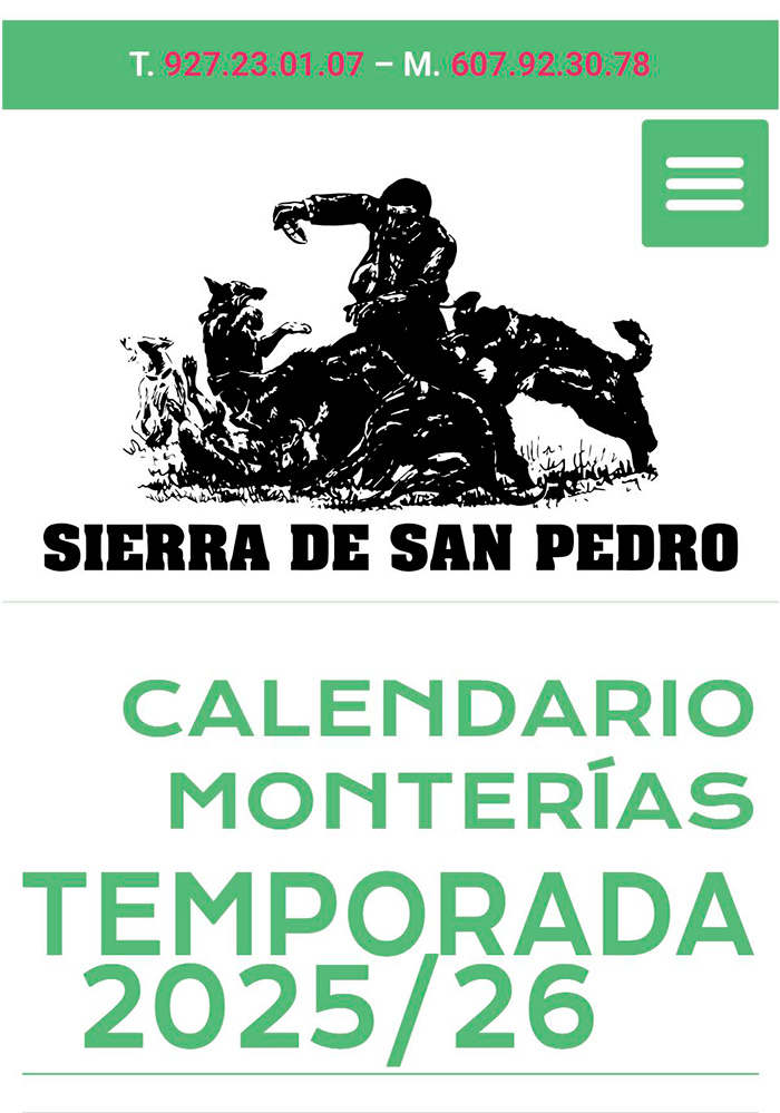 Programa Monterias Sierra de San Pedro 2025